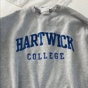 Hartwick College Gray crew neck Sweatshirt
